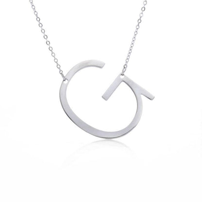 Fabulous Rose Gold Initial Letter Pendant Necklace - Premium K-Gold Design - Buy Center