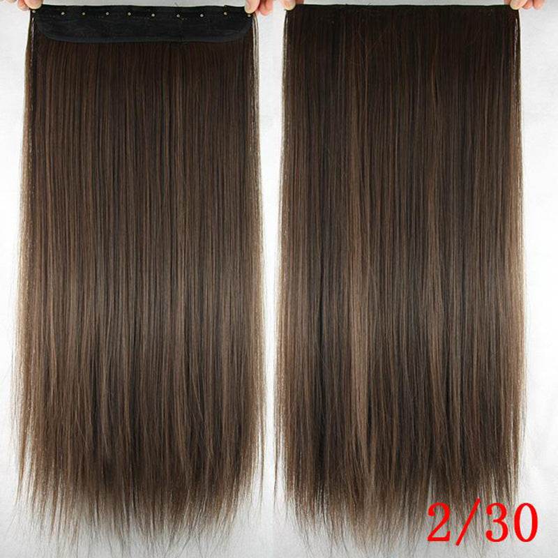 One-Piece Clip-In Hair Wig - 60cm Natural Look, Easy Clip Application - Buy Center