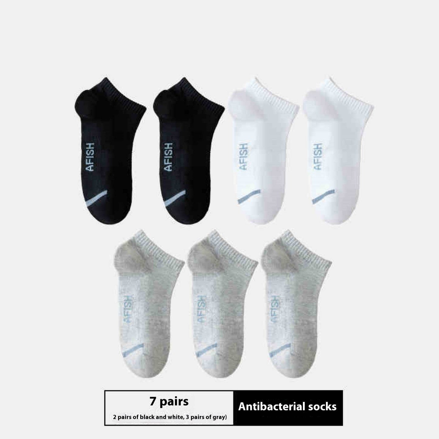 Men's Thin Sport Socks - Breathable Cotton, 7 Pairs for All Seasons - Buy Center