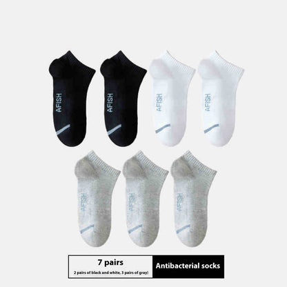 Men's Thin Sport Socks - Breathable Cotton, 7 Pairs for All Seasons - Buy Center