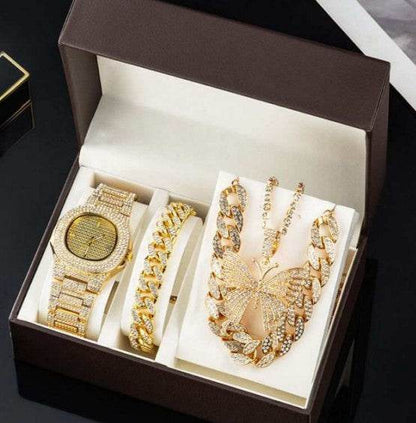 BuyCenter Women's Three-Piece Quartz Watch Gift Set - Elegant and Stylish - Buy Center