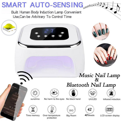 Bluetooth Music Nail Phototherapy Machine - 99W UV Lamp for Fast Curing - Buy Center