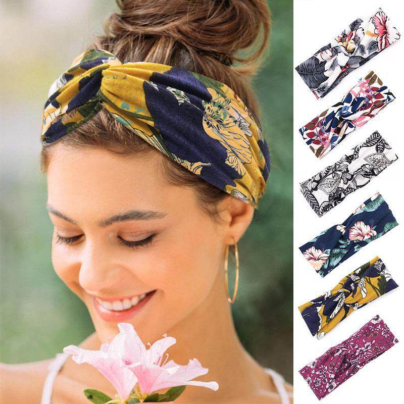 Floral Cross Hair Band - Stylish Multi-Purpose Headband for Women 2025 - Buy Center