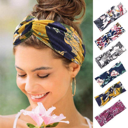 Floral Cross Hair Band - Stylish Multi-Purpose Headband for Women 2025 - Buy Center