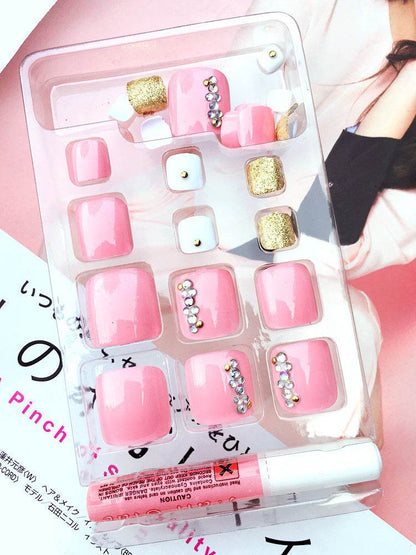 Pro Acrylic Toe Nails Set - 24pcs Stylish False Toenails for Easy Application - Buy Center