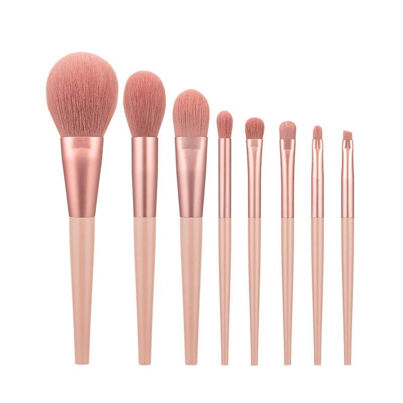 8-Piece Makeup Brush Set - Soft Fibers for Flawless Application & Portability - Buy Center