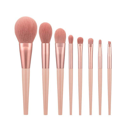 8-Piece Makeup Brush Set - Soft Fibers for Flawless Application & Portability - Buy Center