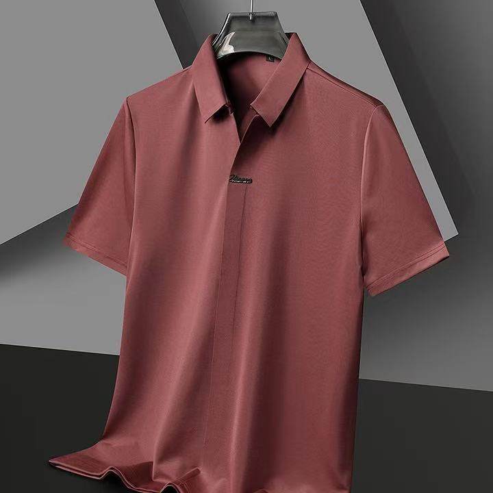 Summer High-Grade T-Shirt - Loose Elastic Polo for Business Casual Style - Buy Center