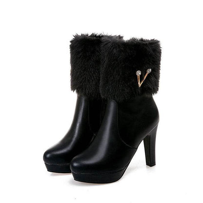 Chunky Heel Short Boots for Women - Stylish Autumn & Winter Booties - Buy Center