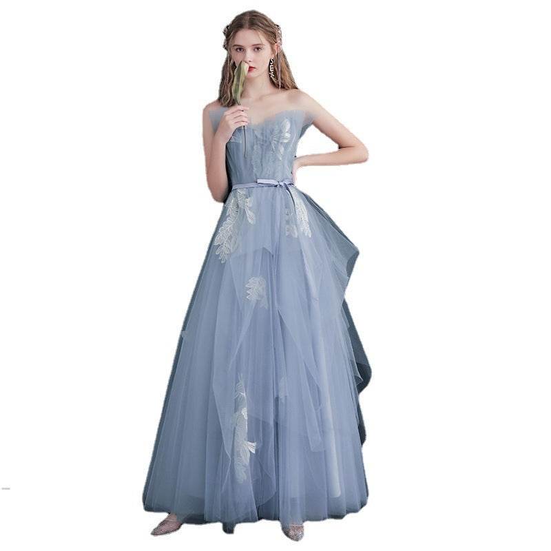 Buycenter Blue Evening Dress - Sleeveless Puff Skirt for Weddings - Buy Center