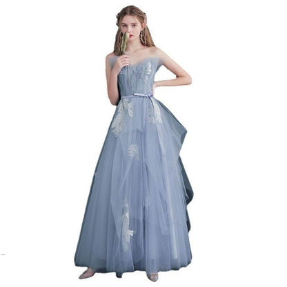Buycenter Blue Evening Dress - Sleeveless Puff Skirt for Weddings - Buy Center