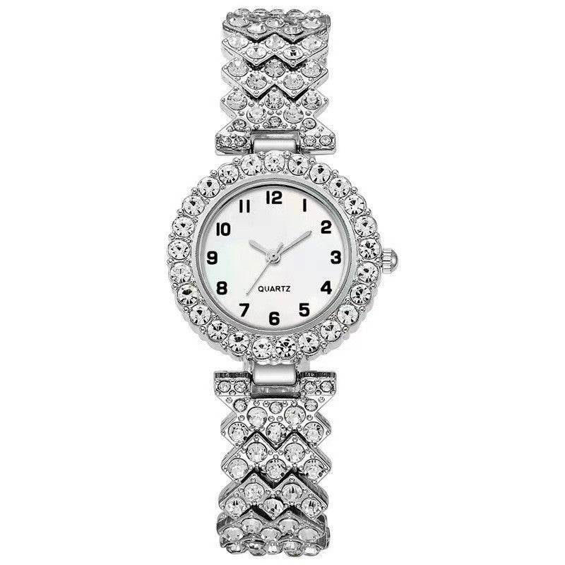 Luxury Women's Watch Set - Silver Strap Quartz & Bracelet Gift 2025 - Buy Center