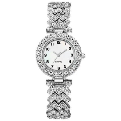 Luxury Women's Watch Set - Silver Strap Quartz & Bracelet Gift 2025 - Buy Center