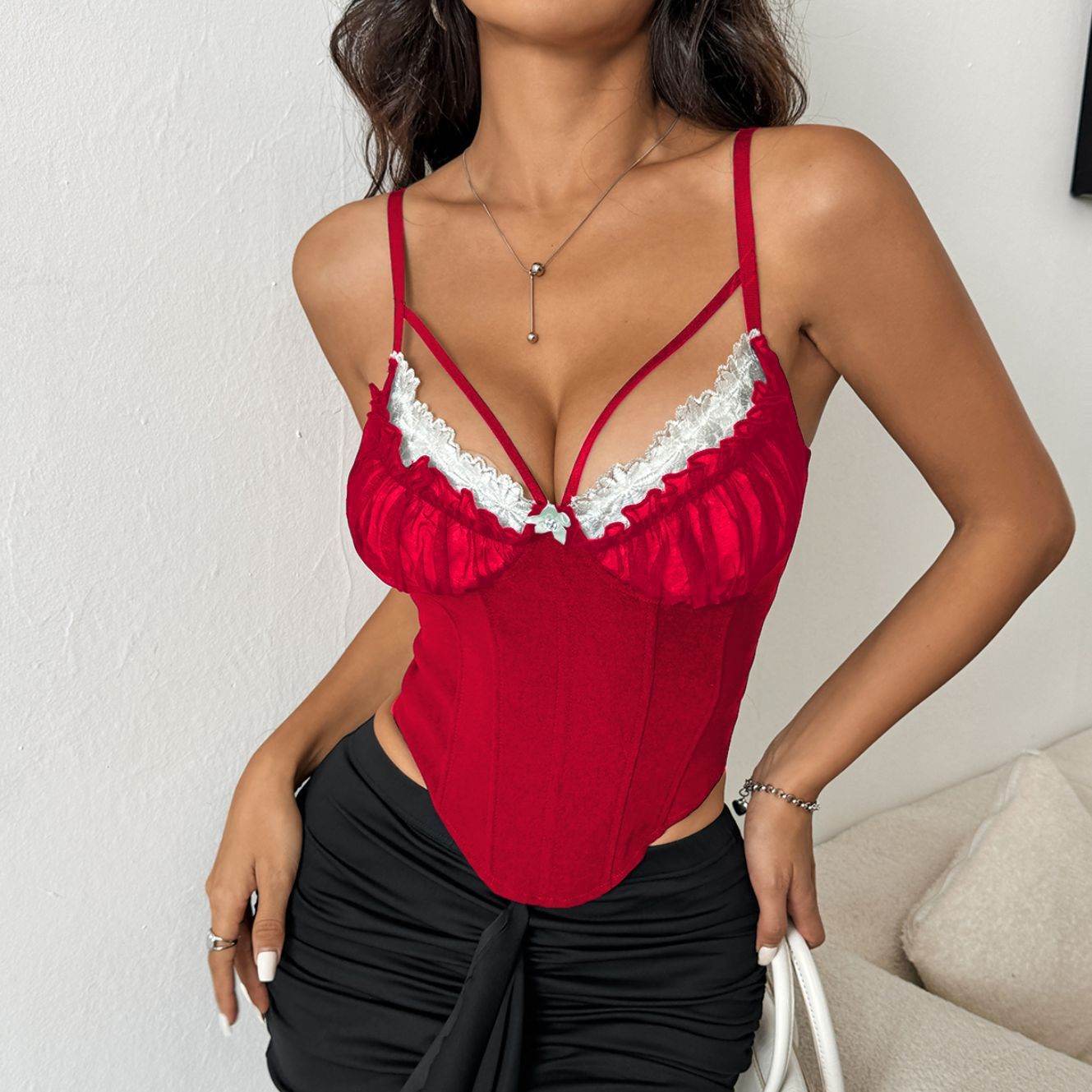 Sexy Sheer Mesh Lace Backless Vest - Women's Ultra Short Camis 2025 - Buy Center