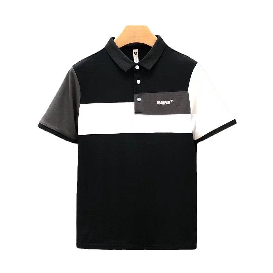 Trend Stitching Contrast Color Polo Shirt - Stylish Men's Fitted Design - Buy Center