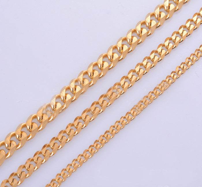 Stainless Steel Six-Sided Keel Chain - Adjustable Modern Men's Jewelry - Buy Center