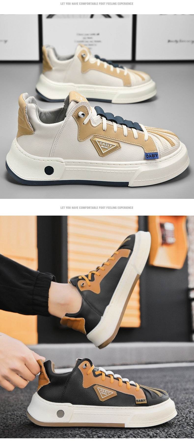 Men's Casual Low-Top Sneakers - Breathable Vulcanized Shoes for Style - Buy Center