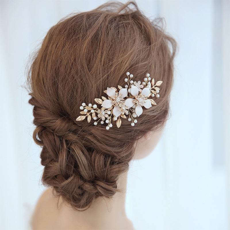 Elegant Bridal Pearl Hair Comb - Exquisite Headdress for Weddings 2025 - Buy Center