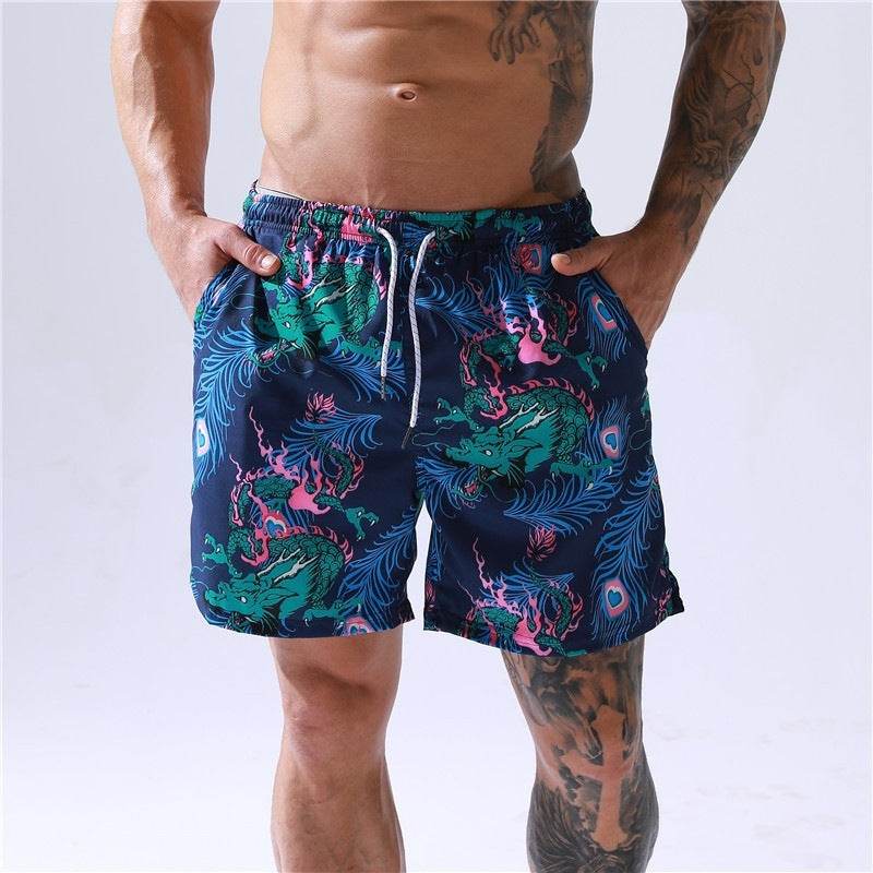 Buycenter Digital Printing Hawaiian Beach Shorts for Men - Sizes S to 6XL - Buy Center