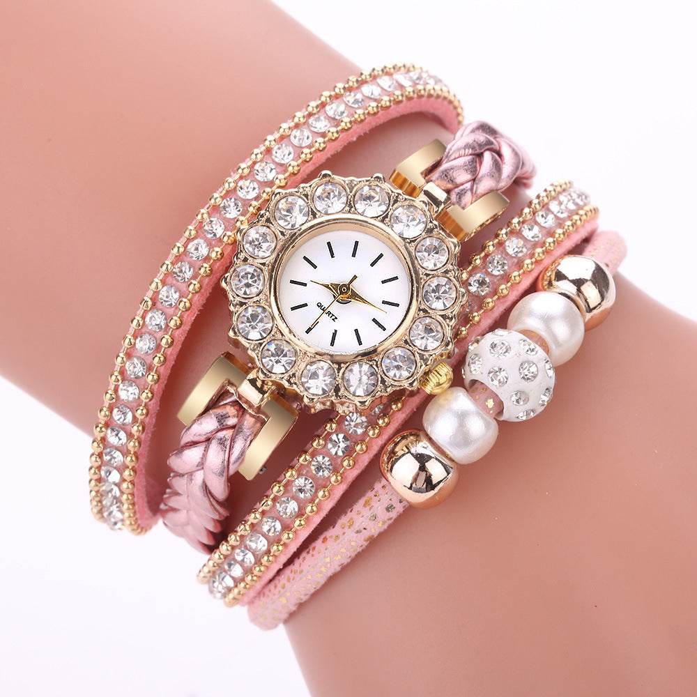 Creative Quartz Watch for Women - Pearl Diamond Design, Casual Elegance - Buy Center