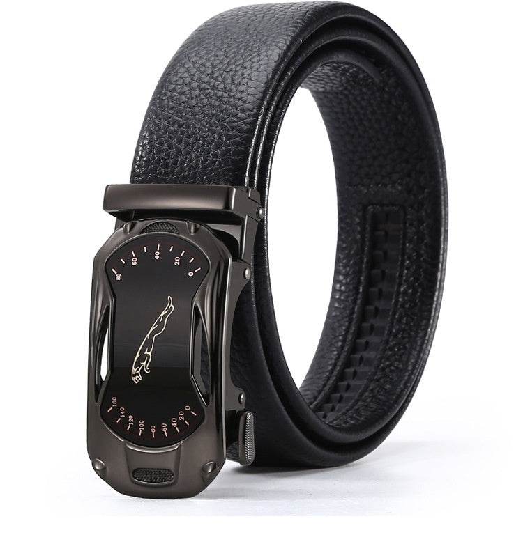 Men's Automatic Leather Buckle Belt - Premium Stylish Business Accessory - Buy Center