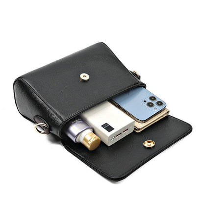 Buycenter Women's Simple Texture Messenger Bag - Urban Style, Soft PU - Buy Center