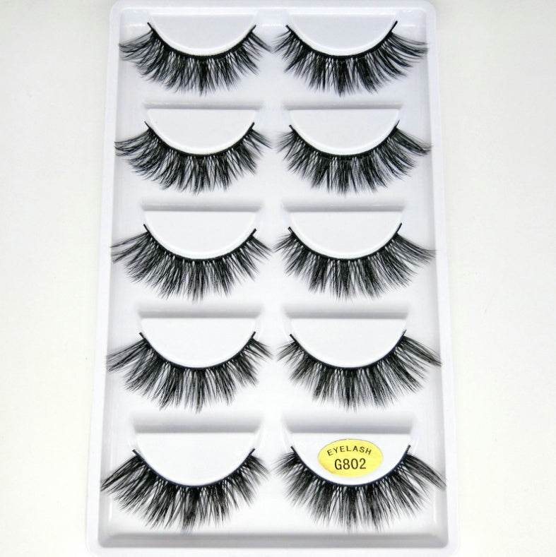 Luxurious 3D Mink Hair False Eyelashes - 5 Pairs for Stunning Volume - Buy Center