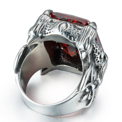 Stylish Titanium Steel Men's Zircon Ring - Trendy Geometric Design 2025 - Buy Center