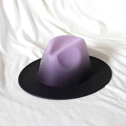 Buycenter Gradient Color Flat Brim Jazz Top Hat - Stylish Conical Design - Buy Center