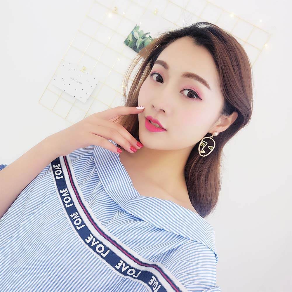 Elegant Korean Personality Pearl Design Earrings - Geometric Alloy Style - Buy Center