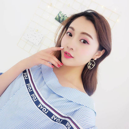 Elegant Korean Personality Pearl Design Earrings - Geometric Alloy Style - Buy Center