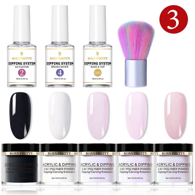 Dipping Nail Powders Set - Gradient & French Art, Long Lasting Finish - Buy Center