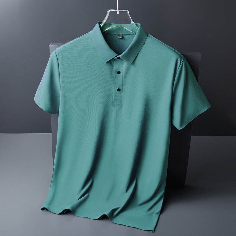 Buycenter Men's Ice Silk T-shirt - Thin, Solid Colors for Summer Wear - Buy Center