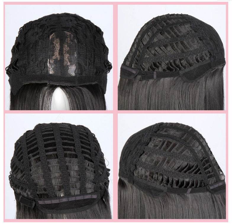 Women's Gradient Long Straight Wig - Lightweight Korean Silk, 80cm Style - Buy Center