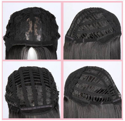 Women's Gradient Long Straight Wig - Lightweight Korean Silk, 80cm Style - Buy Center