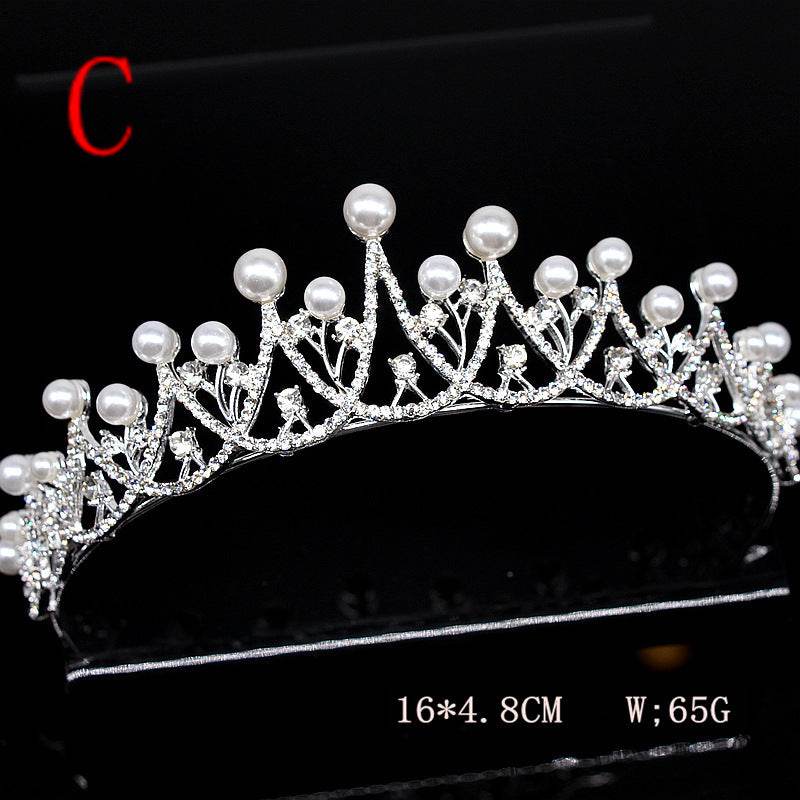 Super Glitter Pearl Rhinestone Headband - Vintage Crown & Comb Styles - Buy Center