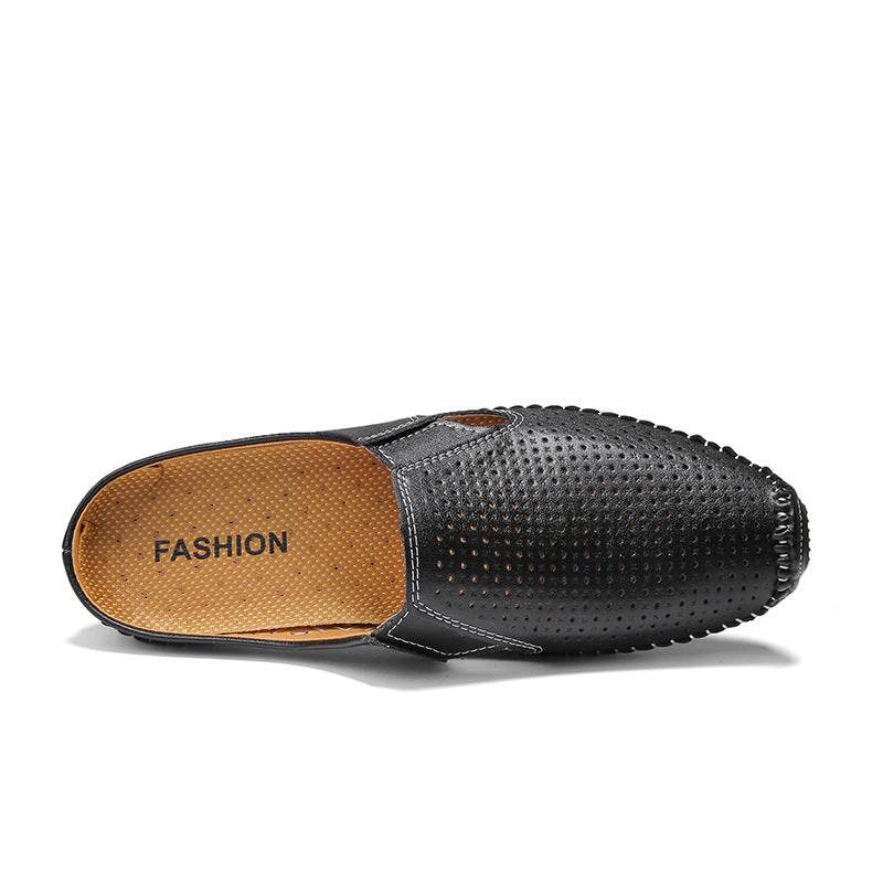 Buycenter Men's Hollow Semi-Slippers - Stylish & Breathable Comfort - Buy Center