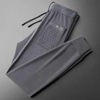 Light Luxury Ankle-Tied Sweatpants - Stylish Embroidered Casual Comfort - Buy Center