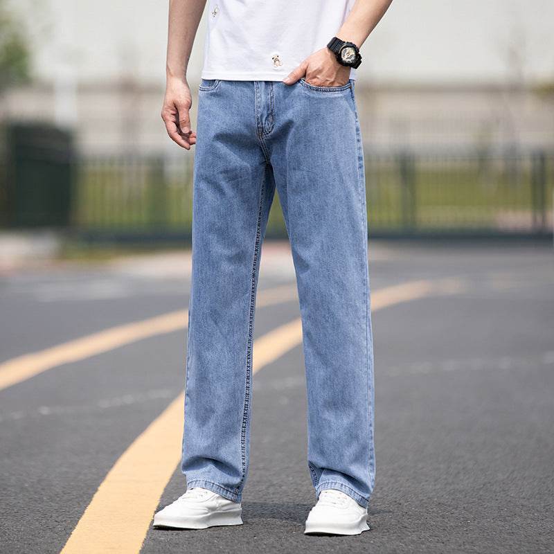 Fashion Brand Loose Casual Oversized Trousers - Fresh Blue Denim - Buy Center