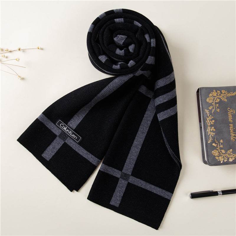 Trendy Warm Knitted Bib Scarf - Premium Wool for Stylish Winter Comfort - Buy Center