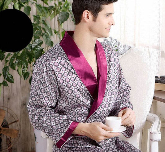 Men's Silk Nightgown - Premium Comfortable Sleepwear for Summer Leisure - Buy Center