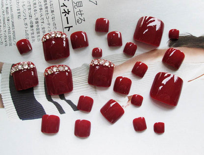 Pro Acrylic Toe Nails Set - 24pcs Stylish False Toenails for Easy Application - Buy Center