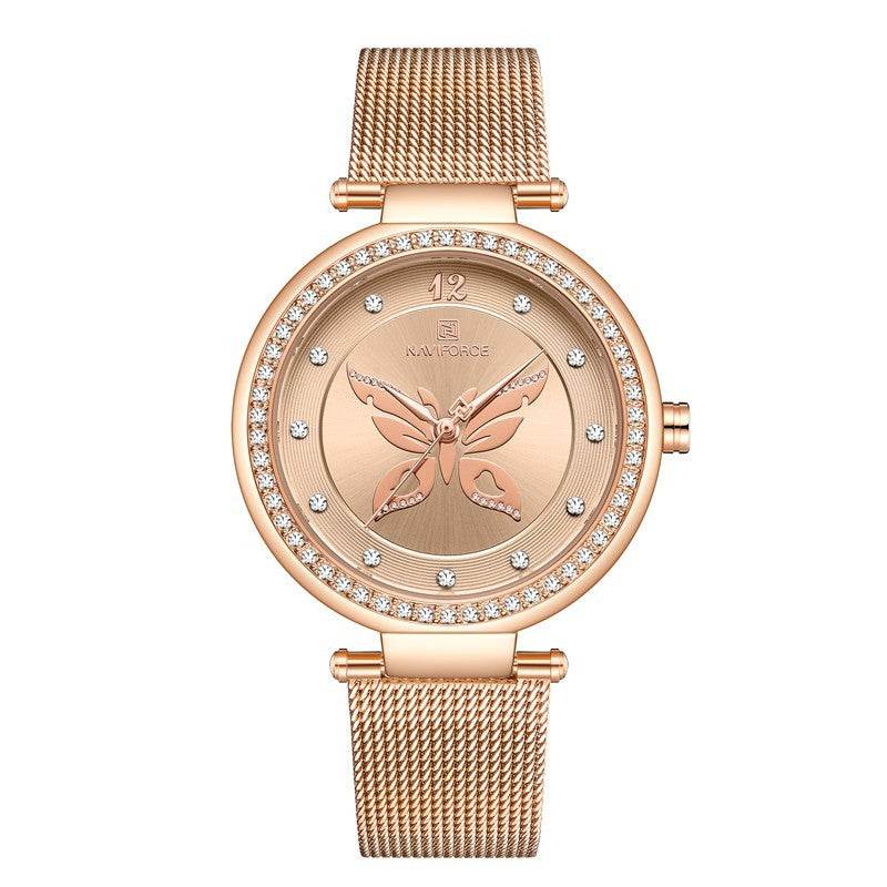 Elegant Women's Stainless Steel Fashion Watch - Chic Round Design 2025 - Buy Center