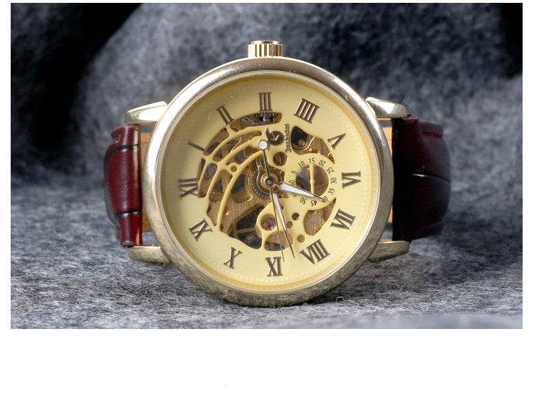 Buy Center Hollow Mechanical Watch - Luminous Display & Waterproof Design - Buy Center