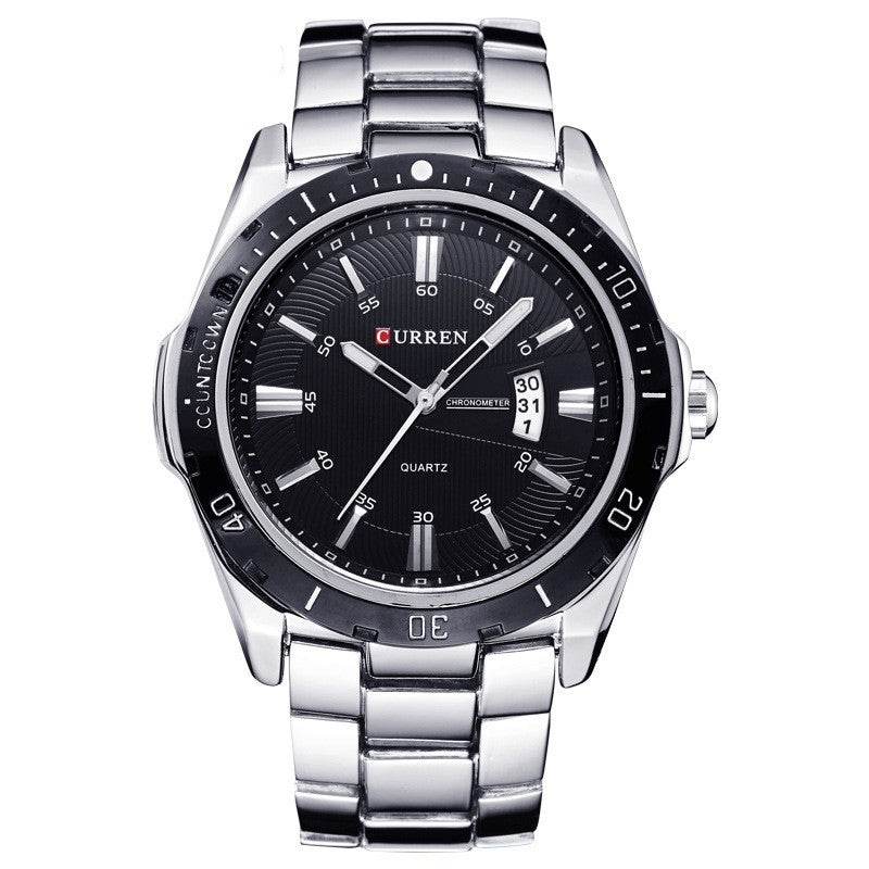 Buycenter Men's Waterproof Quartz Watch - Stylish Steel Band Design - Buy Center