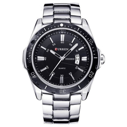Buycenter Men's Waterproof Quartz Watch - Stylish Steel Band Design - Buy Center