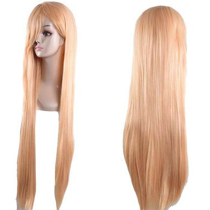 Long Straight Anime Wig - 80cm Human Hair, Heat-Resistant, Stylish Look - Buy Center