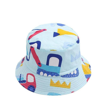 Cute Children's Printed Sunscreen Hat - Stylish Cotton Fedora for UV Protection - Buy Center