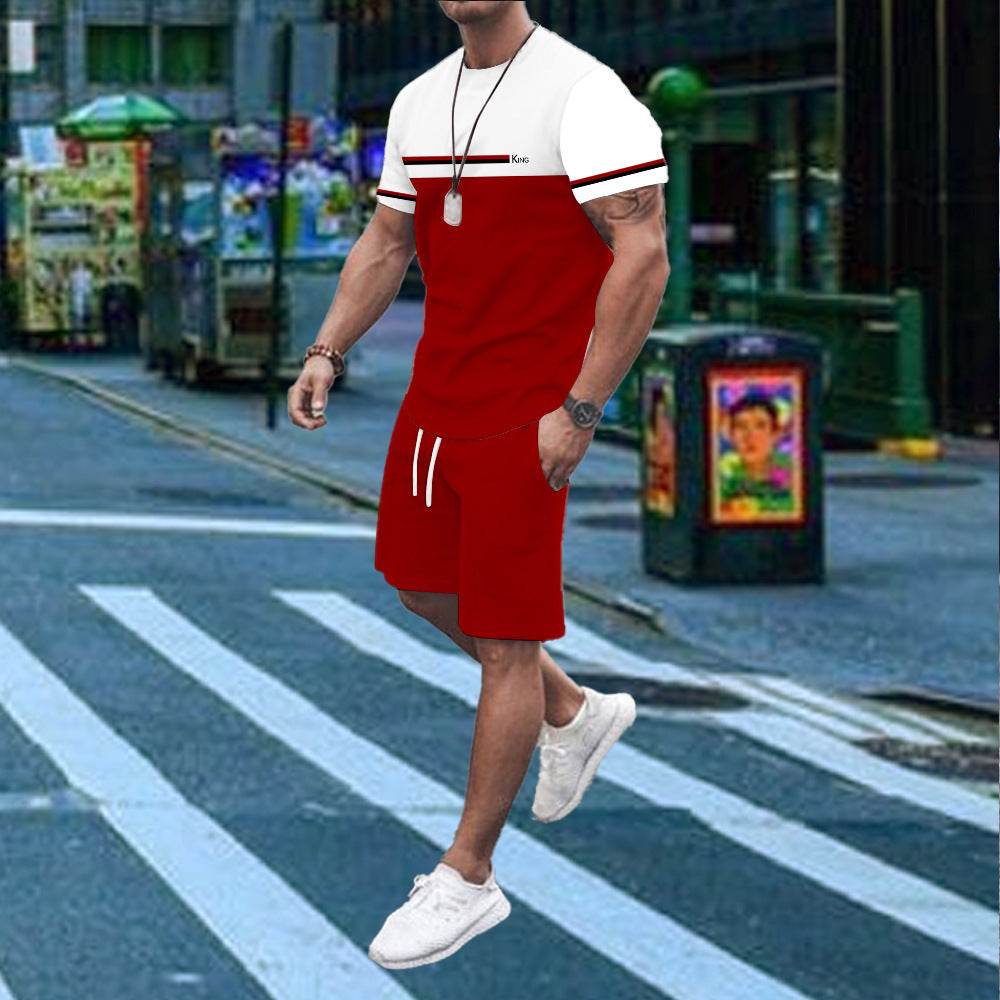 3D Digital Thermal Transfer Men's T-Shirt Suit - Stylish Casual & Sports Fit - Buy Center