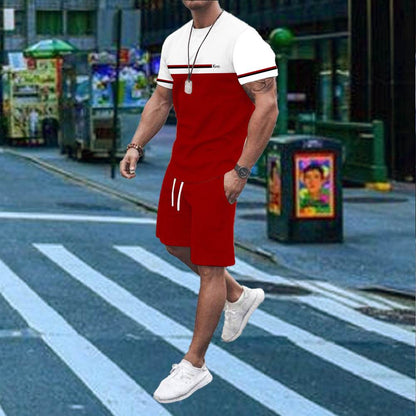 3D Digital Thermal Transfer Men's T-Shirt Suit - Stylish Casual & Sports Fit - Buy Center